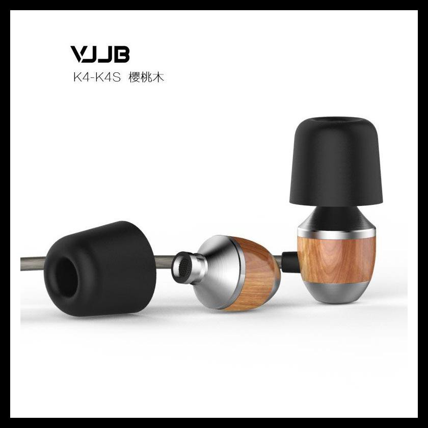 BAYAR DITEMPAT VJJB - K4s - Super Bass - Wood IEM / Earphone with Mic LIMITED EDITION