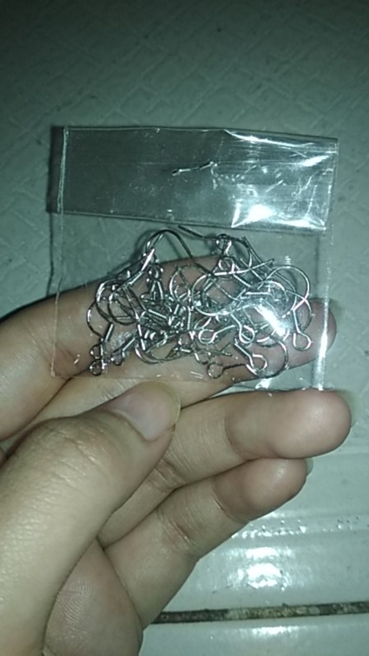 Pan02 Pengait Anting Polos Silver 2cm (isi 24pcs)