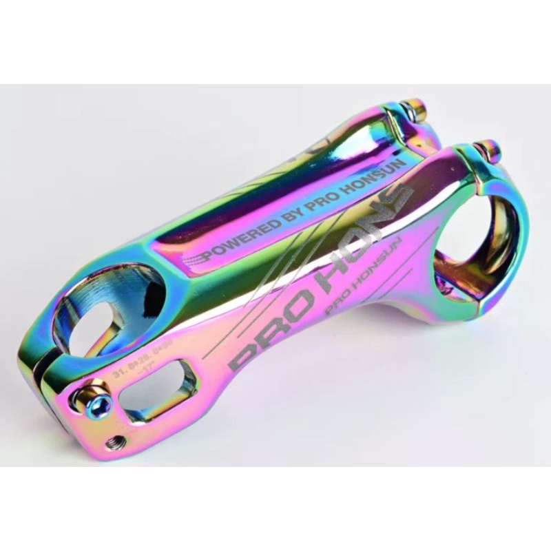 Honsun Pro Stem 31.8 mm 7 CM 17 Derajat Stem Handlebar Sepeda Rainbow