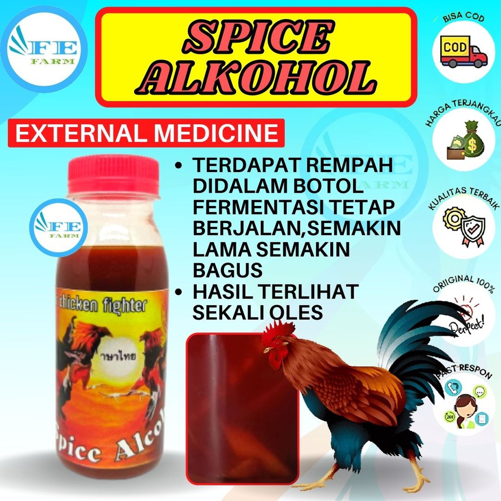 PENEBAL KULIT AYAM ARAK GOSOK AYAM PEMERAH KULIT AYAM SPICE ALCOHOL AMPUH FEFARM