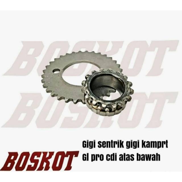 Gigi sentrik gigi kamprat gl pro cdi atas bawah