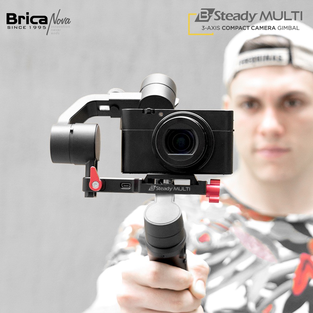 Brica BSteady B-Steady Multi - 3 Axis Compact Camera Gimbal - Black + Bonus Kaos-3