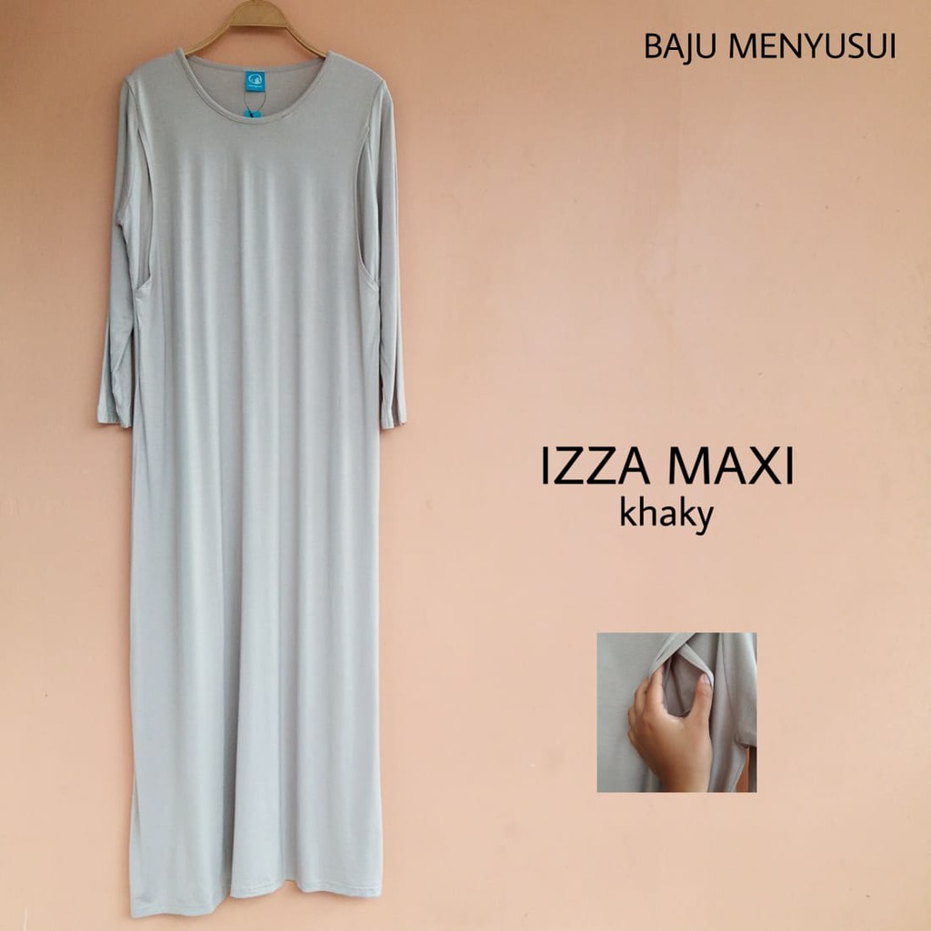 MAMIGAYA Baju Menyusui  IZZA  Maxi Dress Gamis Menyusui