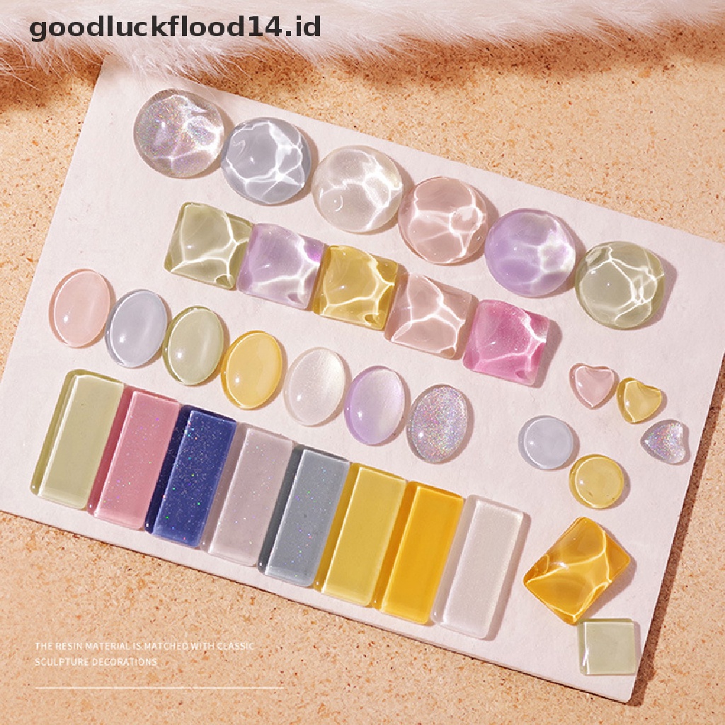 [OOID] 40Pcs Transparent Glass Nail Art Display Showing Polish Color Board Tips Tools ID