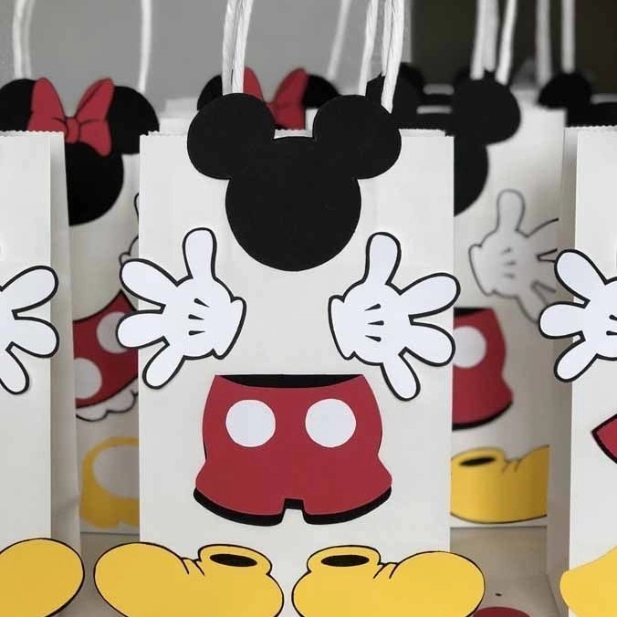 

PROMO tas souvenir / goodie bag / paper bag / ulang tahun / mickey - S