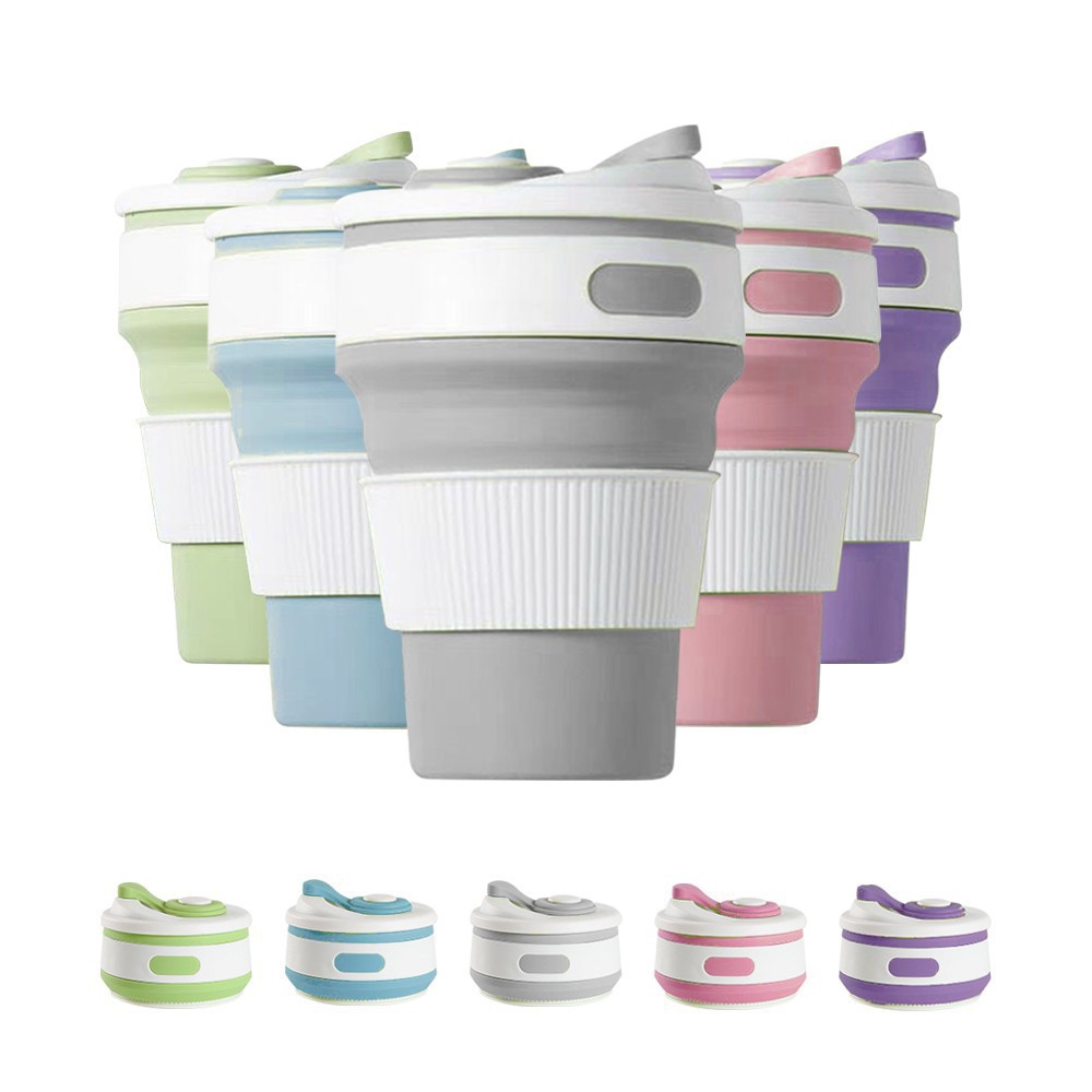 Gelas Lipat Silikon BPA Free | Cangkir Silicone Foldable Cup | Telescopic Cups