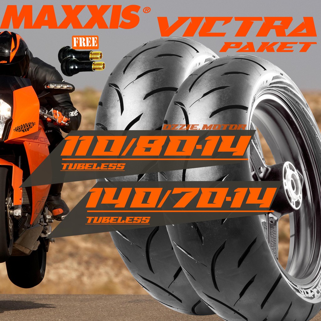 PAKET BAN MOTOR AEROX MAXXIS VICTRA S98ST 110/80-14 &amp; 140/70-14 STANDARD