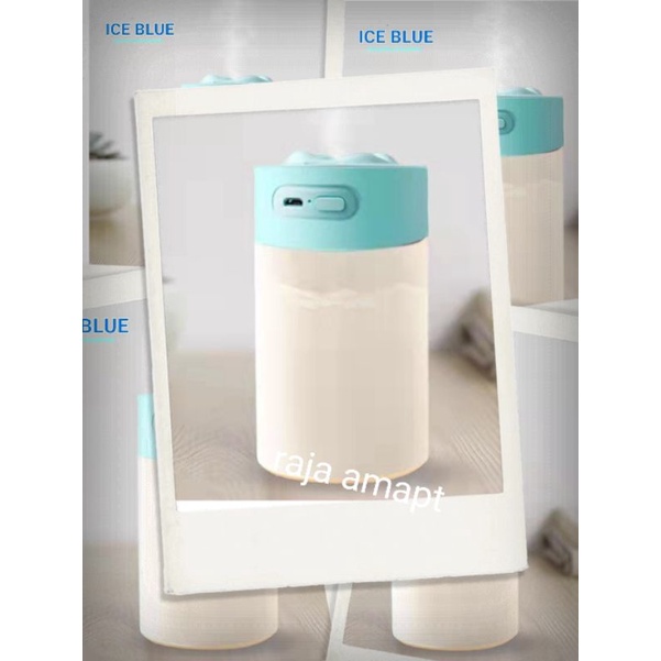 USB Air Mini Portable Mist Maker / Aromatherapy Purifier Diffuser LED-201icebiru