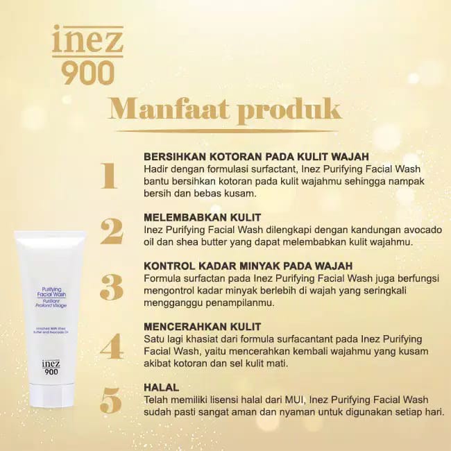 Inez 900 Purifying Facial Wash 70 gr ~ ORIGINAL 100%