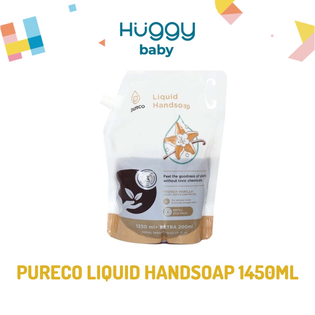 Pureco Liquid Handsoap Refill Pouch 1450 ml Eco Pack Sabun Cuci Tangan