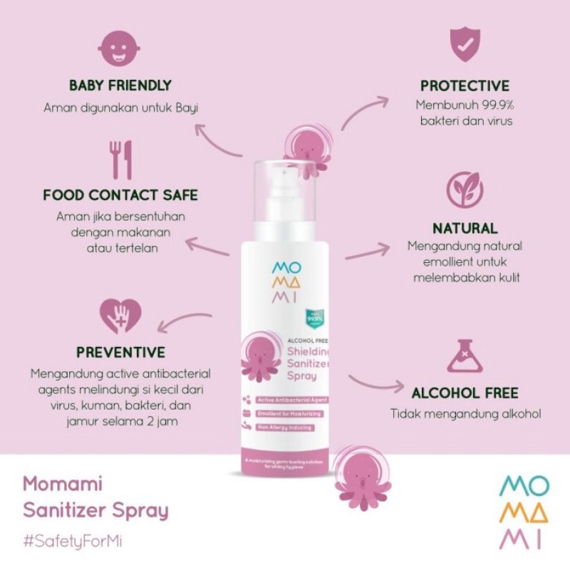 PERA360 HAND SANITIZER MOMAMI SHIELDING SANITIZER SPRAY 100 ML exp bln 12 2023