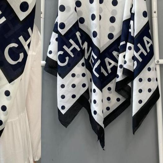 hijab segi empat voal denay motif H terbaru