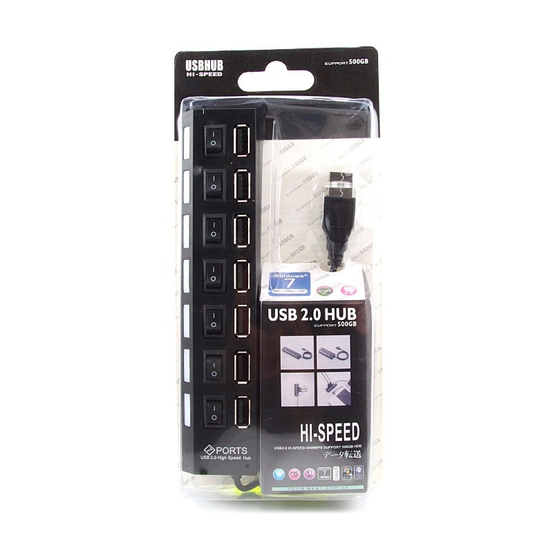 USB Hub 7 Port - Hiqh Speed / usb hub on off 7 port usb 2.0 for komputer usb cabang