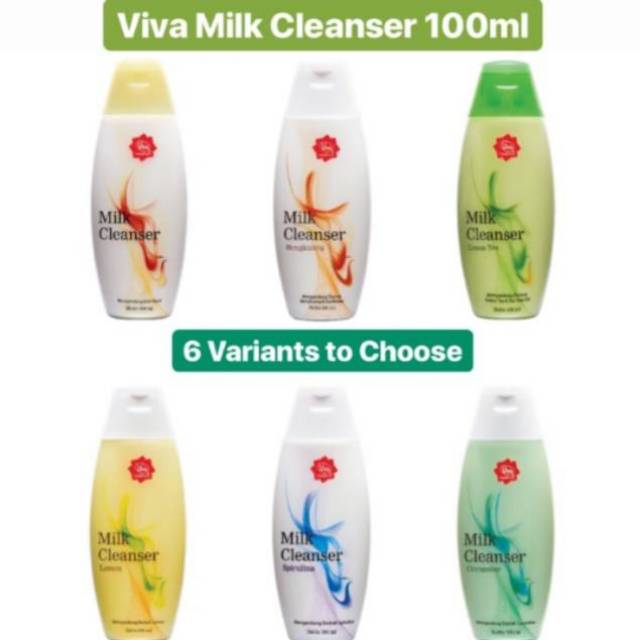 viva milk cleanser (pembersih) 100ml/ face tonic 100ml