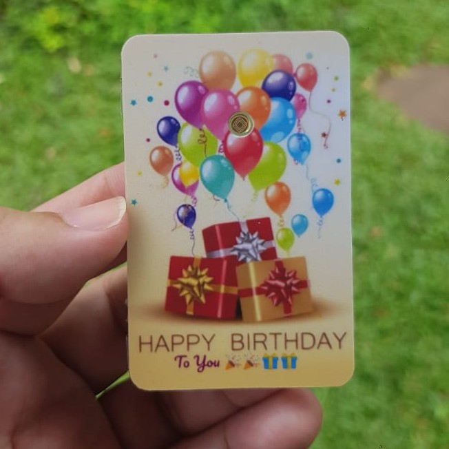 BIRTHDAY GIFT BIG MINI GOLD EMASIN 0.025 GR