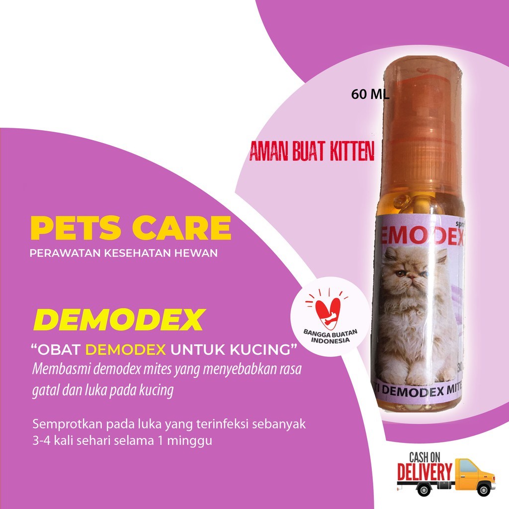 OBAT ANTI DEMODEX KUCING - DEMODEX SPRAY 30 ML - OBATI KUDIS LUKA SCABIES, SEMPROT ANTI KUTU TUNGAU BULU RONTOK BOTAK PITAK KULIT GATAL- MURAH GARANSI KUALITAS ASLI ORIGINAL - PET ANIMAL VETERINARY TAMASINDO VITAMIN HEWAN BINATANG PELIHARAAN MITRAPETLOVER