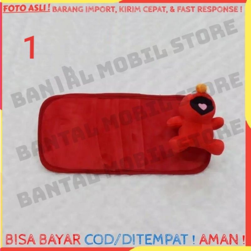 Tempat cover KOTAK BOX Car CD DVD VCD Organizer Sunvisor visor kartu card gantung mobil BONEKA ELMO 