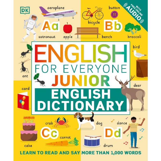 English for Everyone: Junior Beginner's Course, 5 Words a Day, English Dictionary | Belajar Bahasa Inggris Anak For Kids Buku Bahasa Inggris-English Dictionary