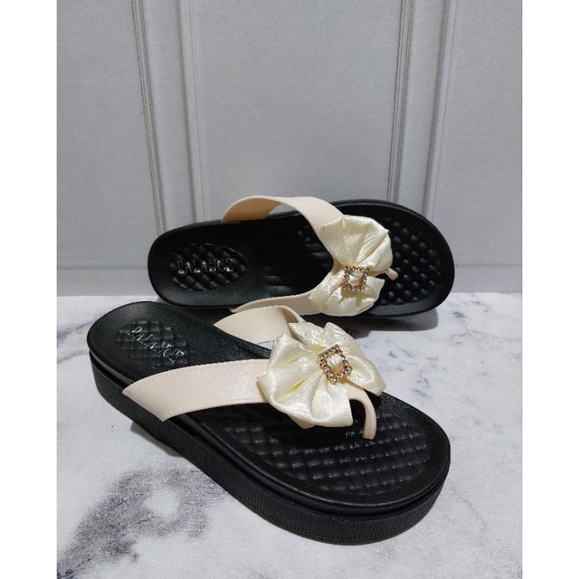 SANDAL JEPIT PEREMPUAN WANITA IMPORT MOTIF PITA SENDAL BALANCE PARIASI PITA BUNGA TERBARU