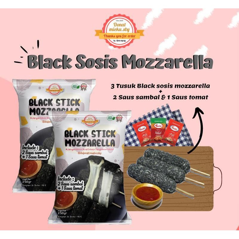 

[READY] BLACK SOSIS mozzarella