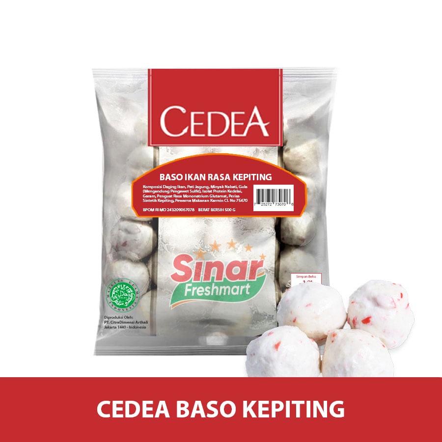 

[SINAR.FRESHMART] CEDEA Baso Kepiting / Bakso Kepiting [500gr]