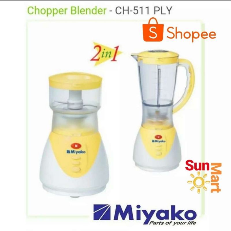 Blender /Juicer  Chopper Miyako 2 In 1 BL-511 PLY Plastik