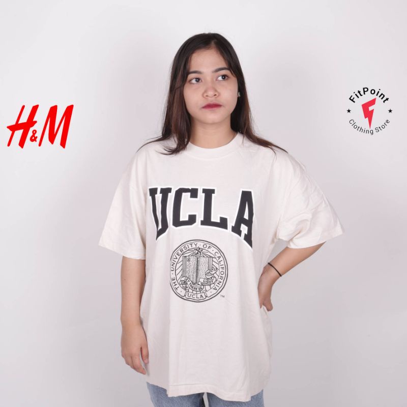 Printed Tshirt Ucla HnM - Kaos Ucla H&amp;M - Kaos H&amp;M Original - Kaos Original Murah -