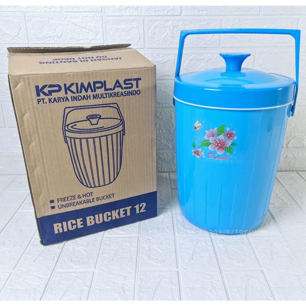 Rice Bucket 12 Liter Kimplast - Tempat Penyimpan Nasi dan Es Batu