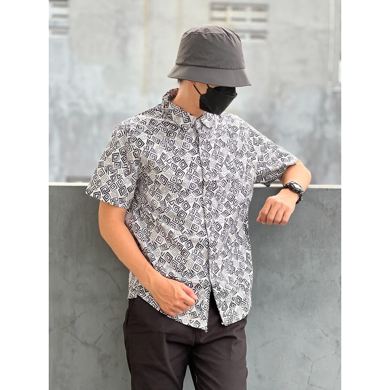 AMSPRO kemeja pria / kemeja casual / kemeja motif / kemeja printing / kemeja kerja Pd-31