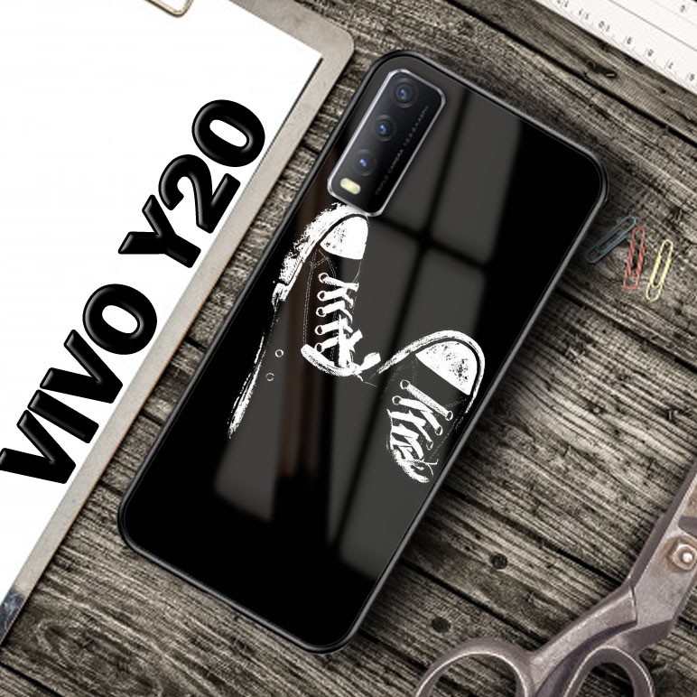 Casing Softcase Glass Kaca Vivo Y20 Y20S Y12S - [SF90] - Silikon Hp - Kesing Hp - Case Handphone