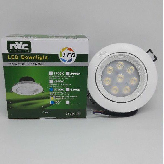 NVC NLED1148ND Lampu LED Spotlight Dowlight 8W Cahaya Putih 8 Watt