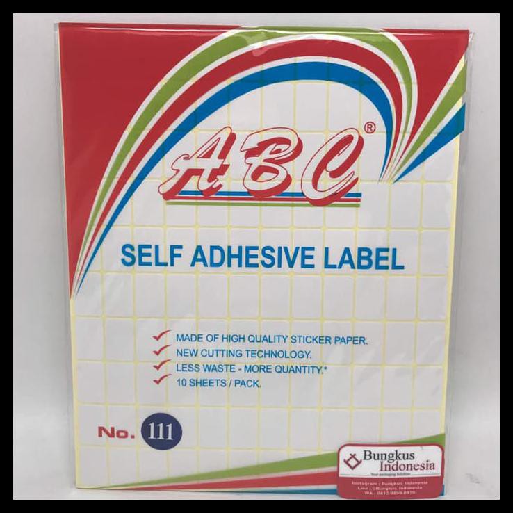 Stiker Label Abc No 111 Self Adhesive Label Label Undangan