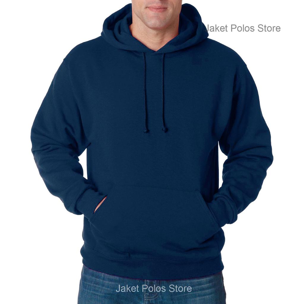 Jaket Hoodie Jumper Biru Dongker Polos Unisex Polos