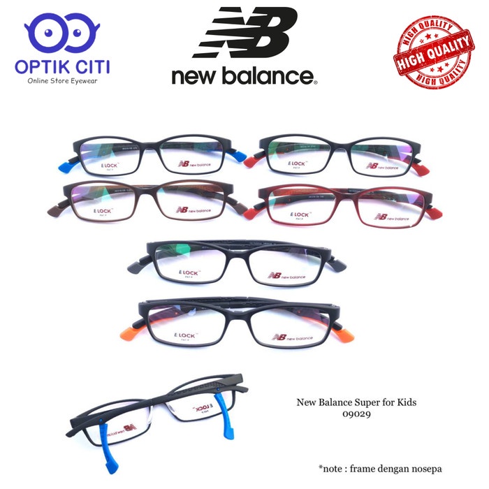 frame kacamata anak new balance super kids earlock 09029 high quality
