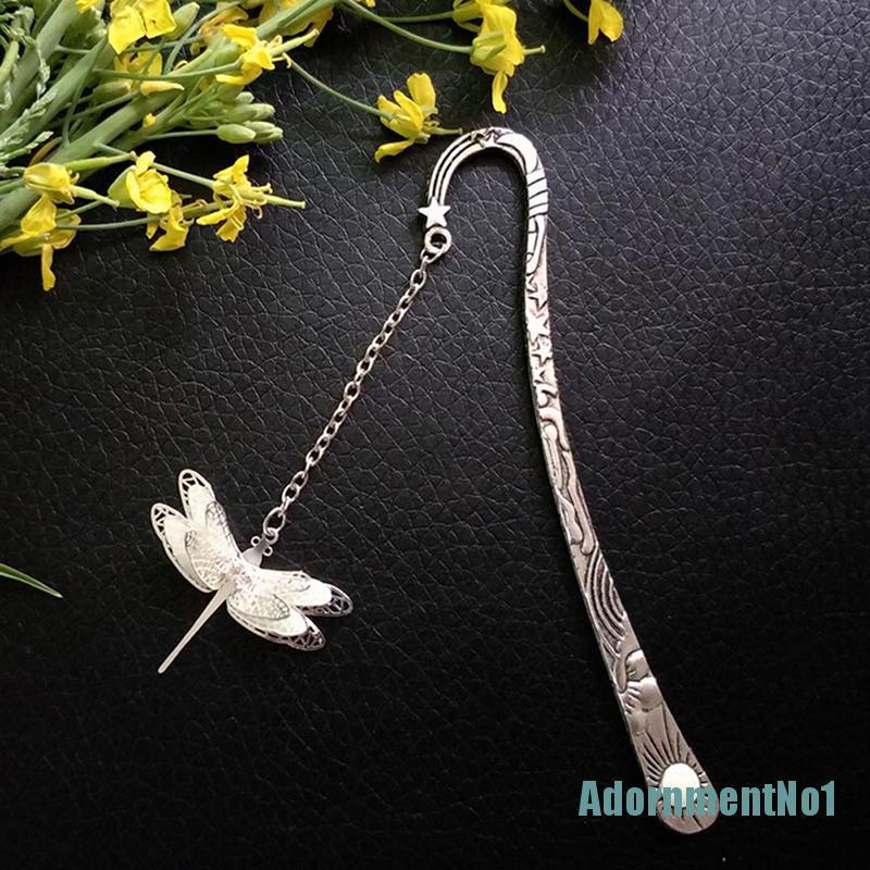 [AdornmentNo1]Glow In The Dark Butterfly Bookmark Tibetan Silver Book Marker Stationery DIY