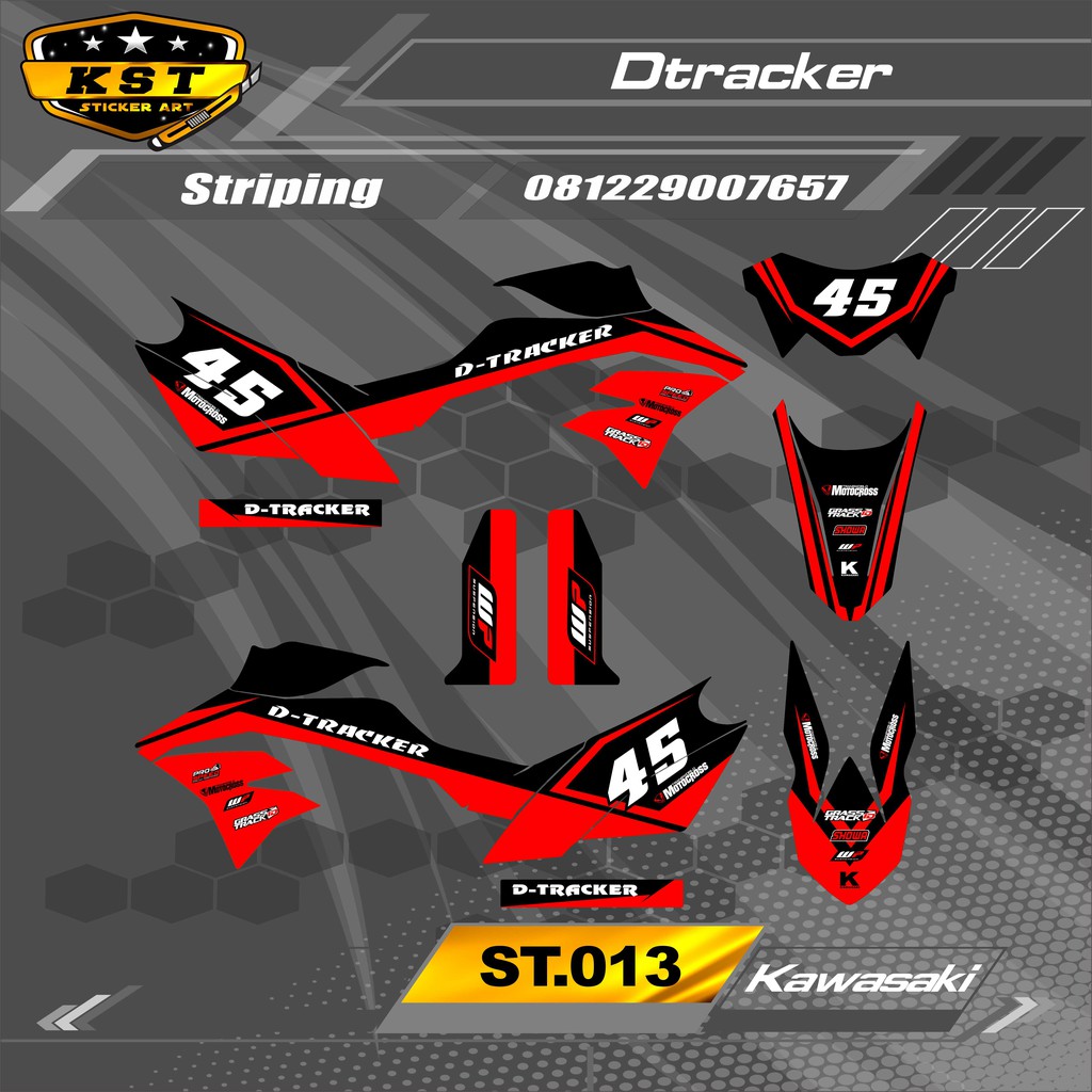Striping Dtracker - Striping Sticker Kawasaki Dtracker. ST 013