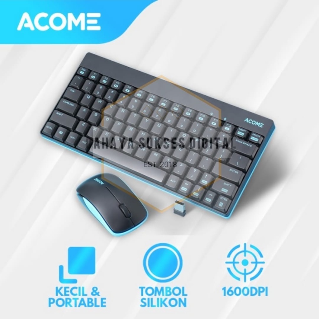 Acome AKM2000 Mouse Keyboard Wireless 1600 DPI
