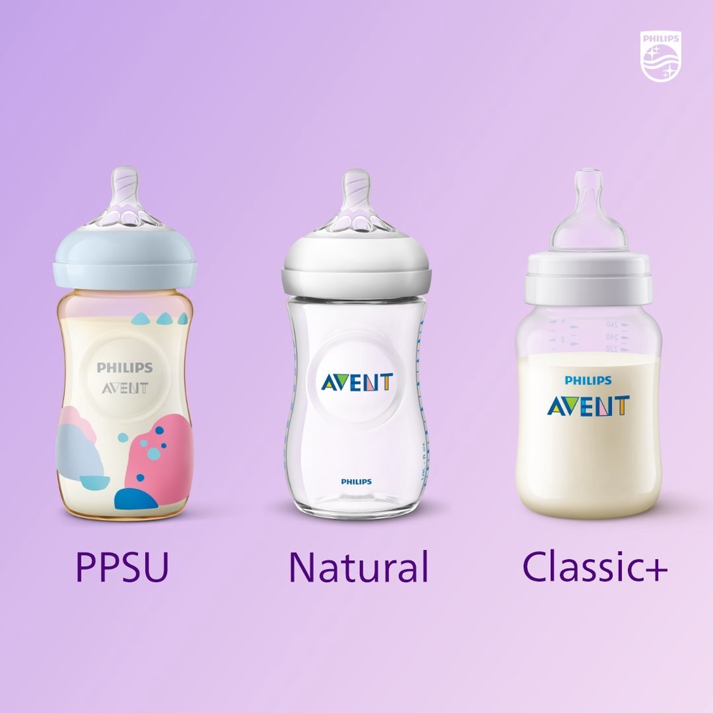 Philips Avent Natural Bottle Single 9Oz Tiger Flamingo Hippo SCF627/40 SCF627/41 SCF627/42 Botol Bayi