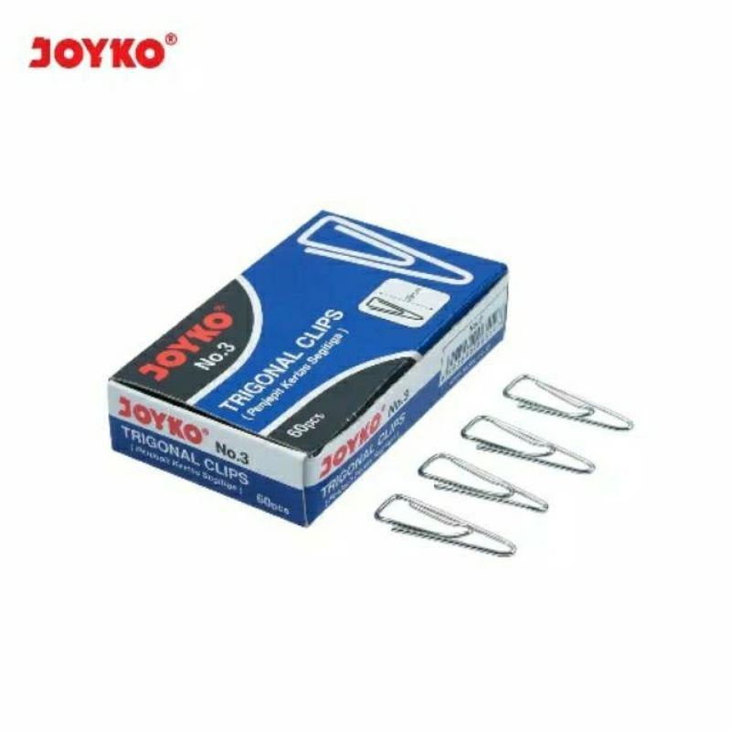 

Trigonal Clips No.3 Joyko / Klip Kertas / Penjepit Kertas Segitiga / Paper Clip