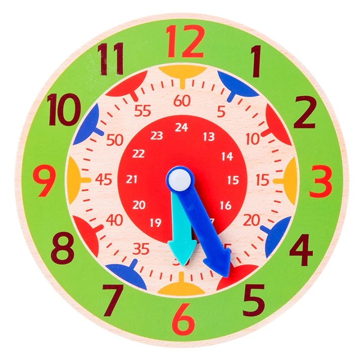 Mainan Anak Montessori Clock Hour Minutes Children Toy