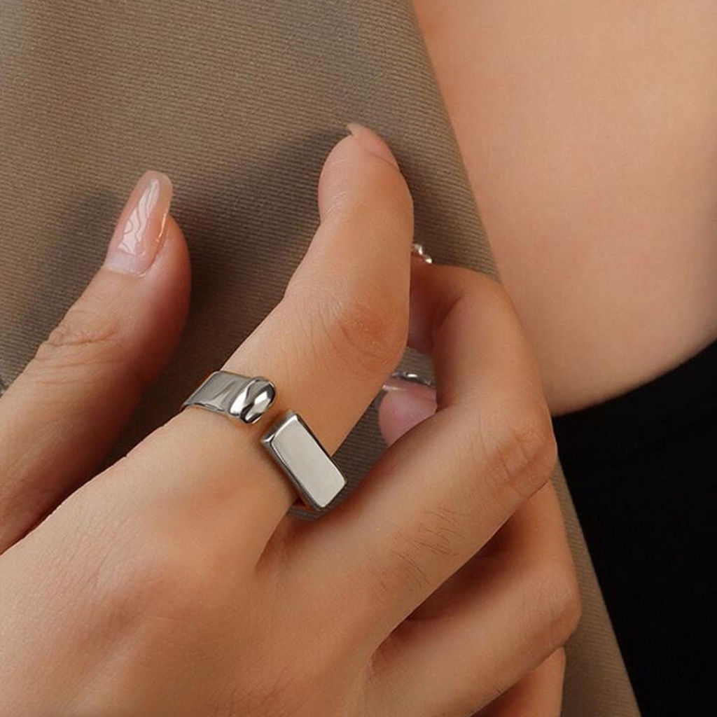 Hu Hu Hu Hu Hu Alat Bantu Pasang Kacamata♡ Cincin Model Terbuka Bentuk U Bahan Alloy Untuk Unisex