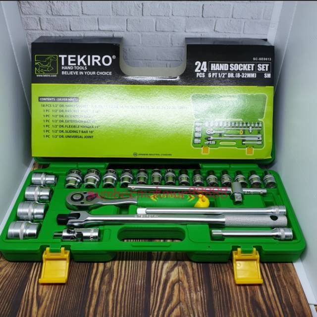 kunci sok / socket set 24pcs tekiro 8-32mm | Shopee Indonesia