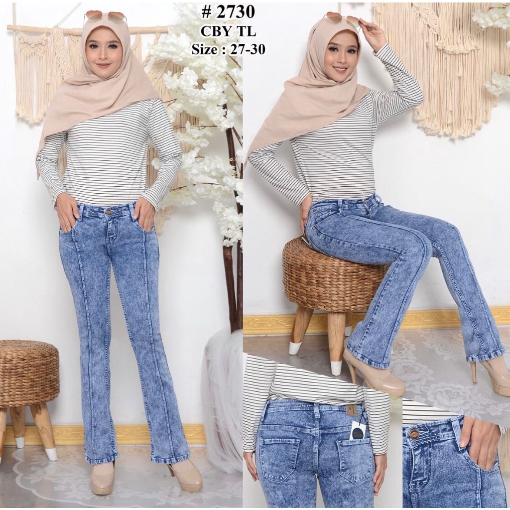 Celana Jeans Wanita Cutbray Tulang 27 28 29 30 Bisa Bayar Ditempat(COD)