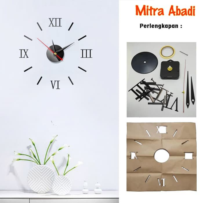 Jam Dinding 3D Giant Wall Clock Size SMALL Tipe JCY 066 Diameter 40 cm