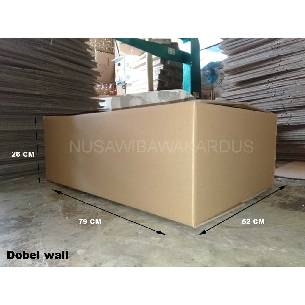

kardus box packing polos Double Wall 79x52x26cm, murah, kotak karton