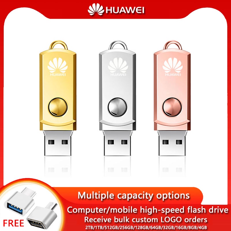 Huawei Flashdisk Putar 360 Derajat Kapasitas 4GB / 8GB / 16GB / 32GB / 64GB / 128GB / 256GB / 512GB / 1TB / 2.0tb / 3tb