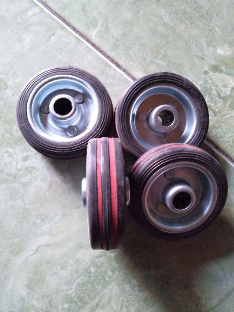 Roda Troli 3 Wheel Only Roda Karet Etalase Gerobak Trolley
