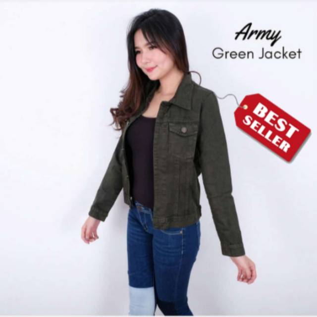 JAKET JEANS WANITA ARMY