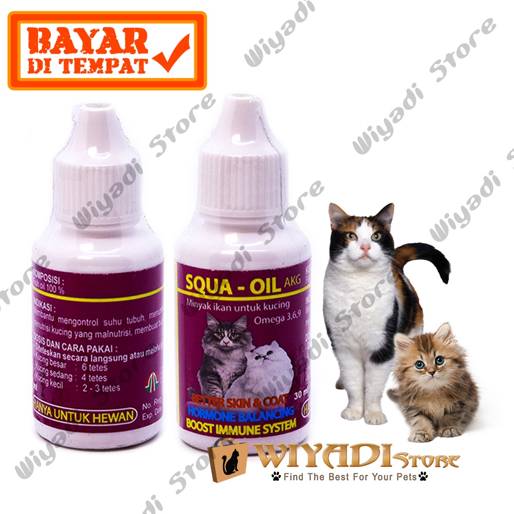 Squa Oil Cat AKG - Minyak Ikan Kucing Vitamin Kitten Peningkat Imun