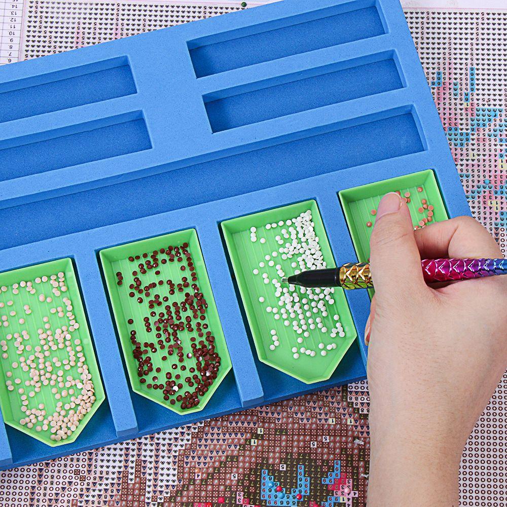 Solighter Diamond Painting Tray Holder DIY Kerajinan Bor Tanah Liat Multi-Boat Holder Diamond Painting Kits